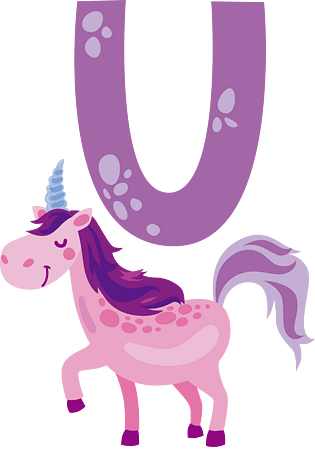 卡通字母u