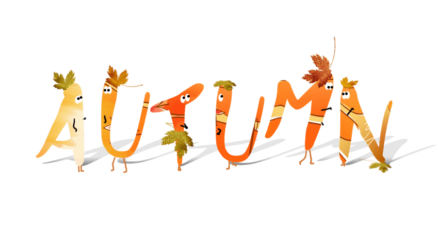 autumn卡通艺术字