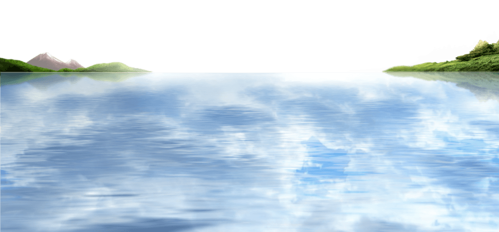 湖面天空的倒影