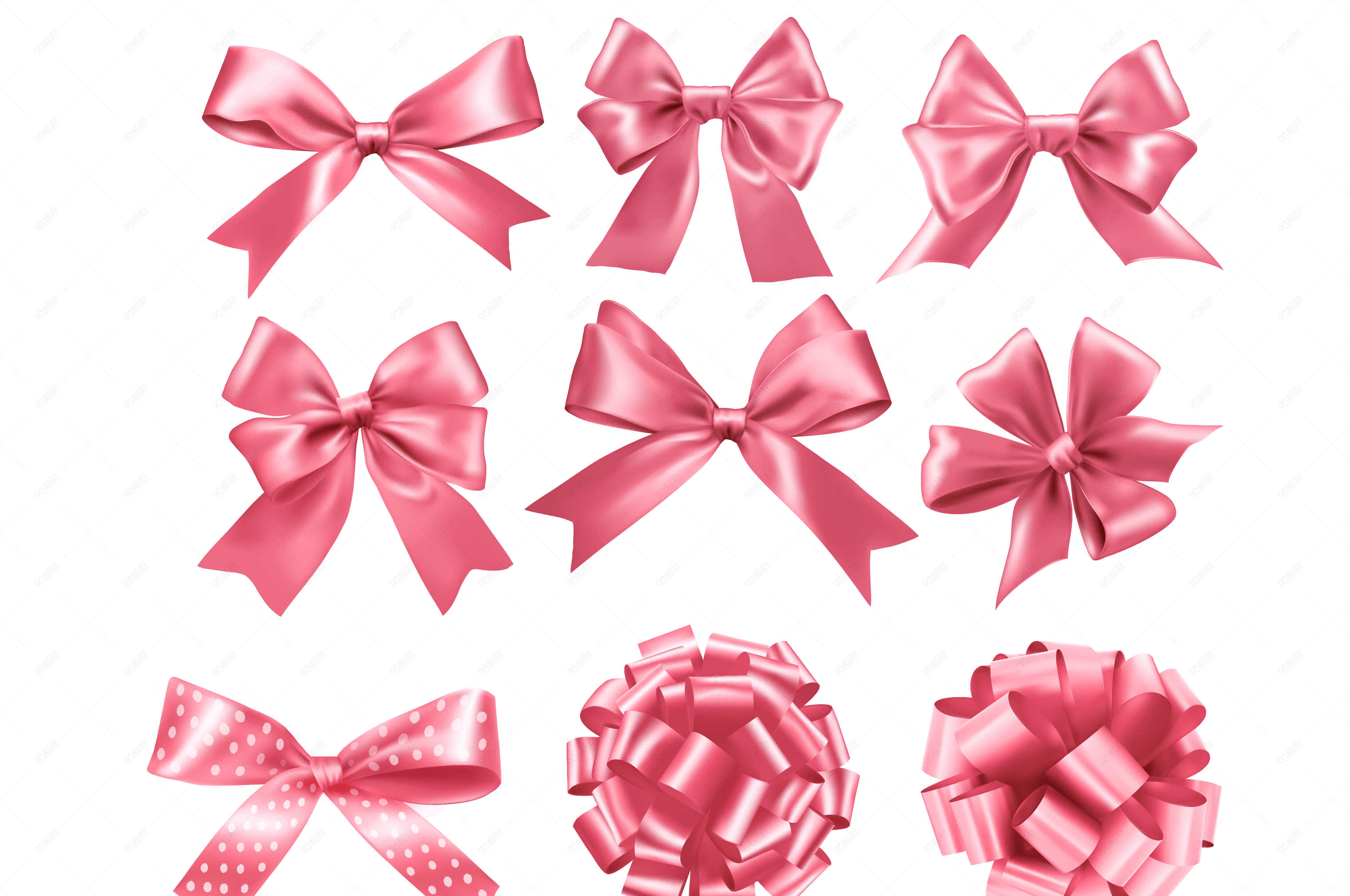 粉色蝴蝶结图案
