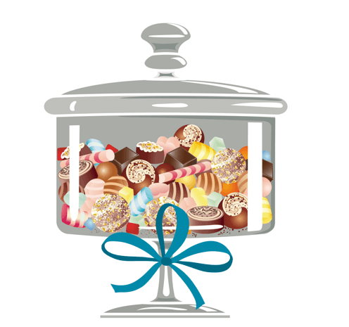 罐子里的巧克力糖果