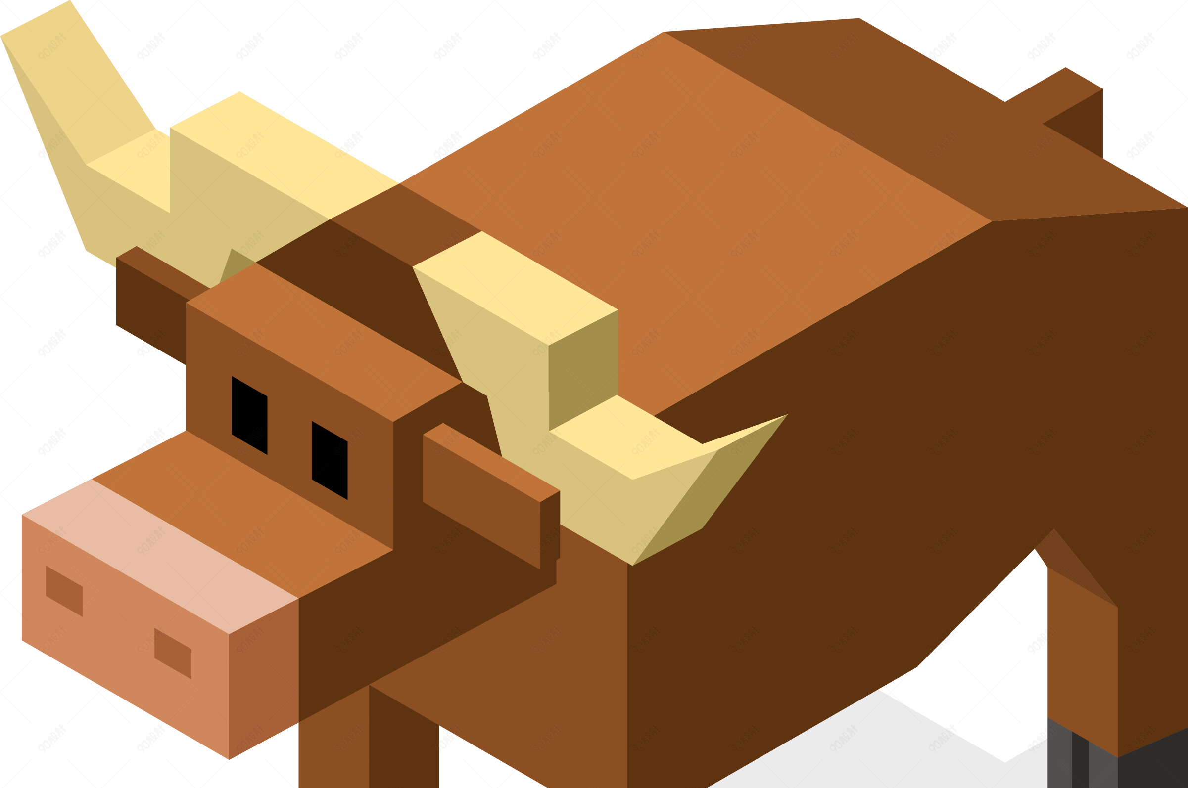 立体卡通牛动物