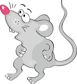 挠肚子的老鼠矢量素材插画