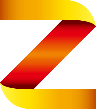 彩色折叠英文字母z