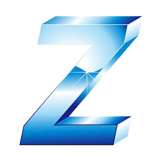 立体冰蓝效果字母z
