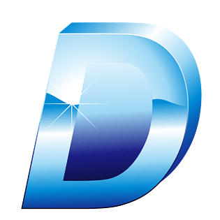 立体冰蓝效果字母d