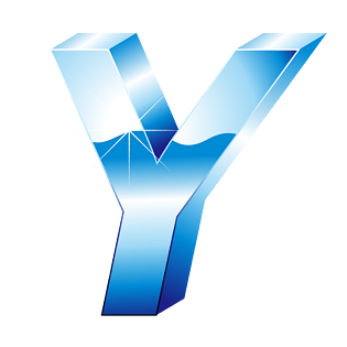 立体冰蓝效果字母y
