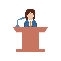 卡通演讲的人_90设计