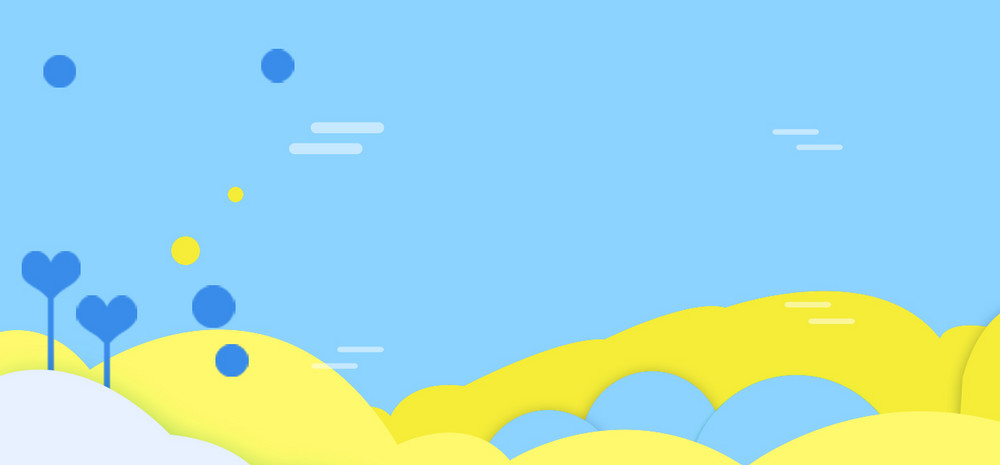 蓝色简约小清新卡通几何童装海报背景