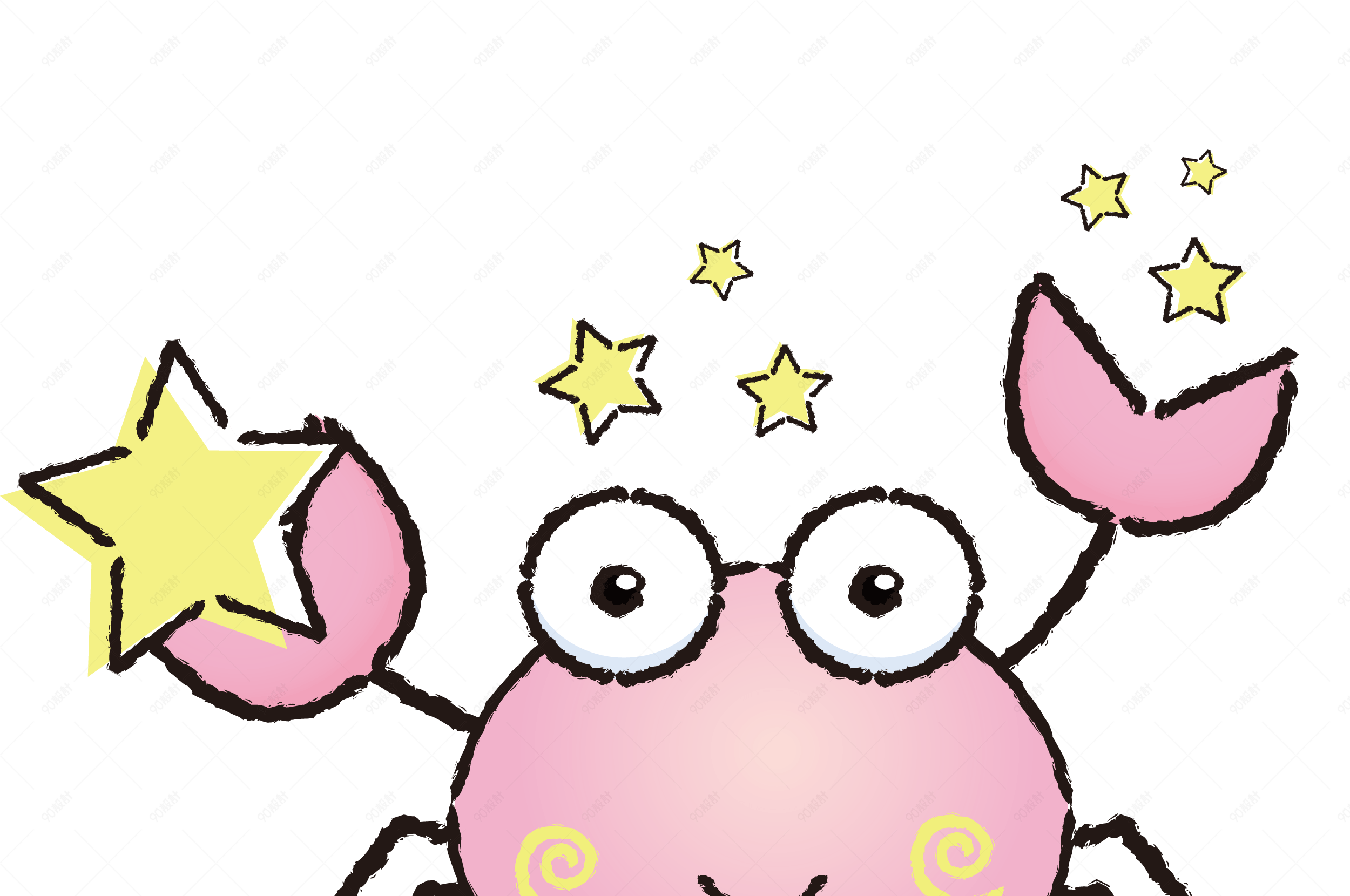 12星座巨蟹座卡通形象