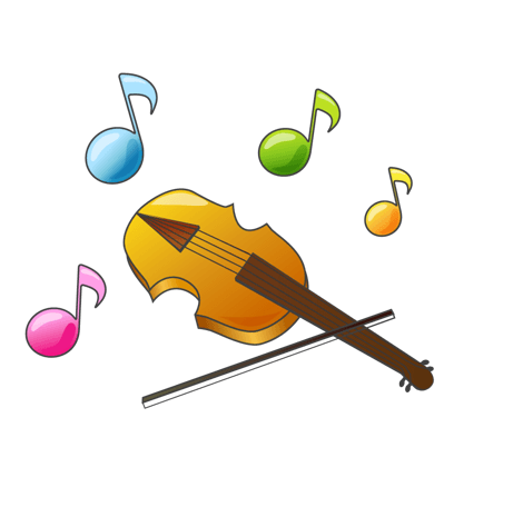 小提琴卡通图片大全