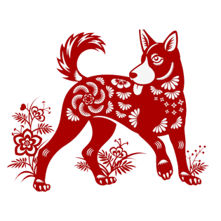 小狗剪纸图片大全