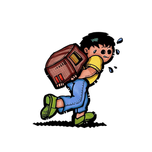 累的气喘吁吁的人