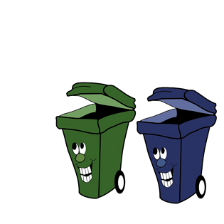 垃圾桶手绘