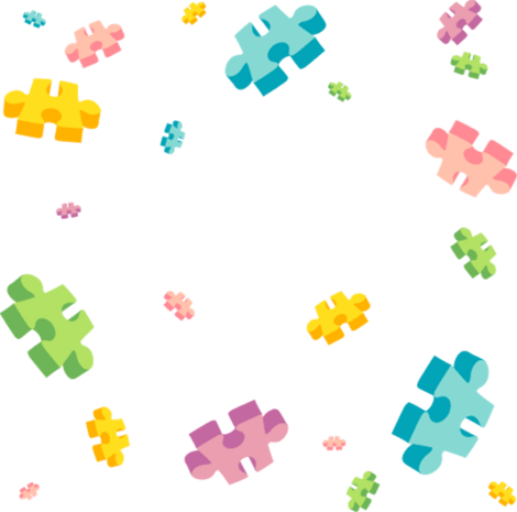 彩色拼图漂浮多边形装饰元素背景