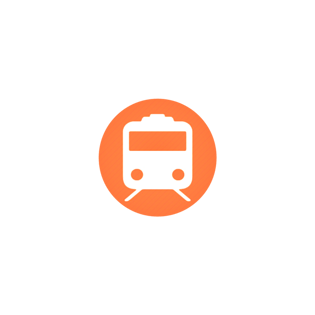 橙色的地铁图标pngpsd2000*2000地铁火车蓝色icon图标pngpsd2000*2000
