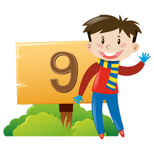 卡通数字9