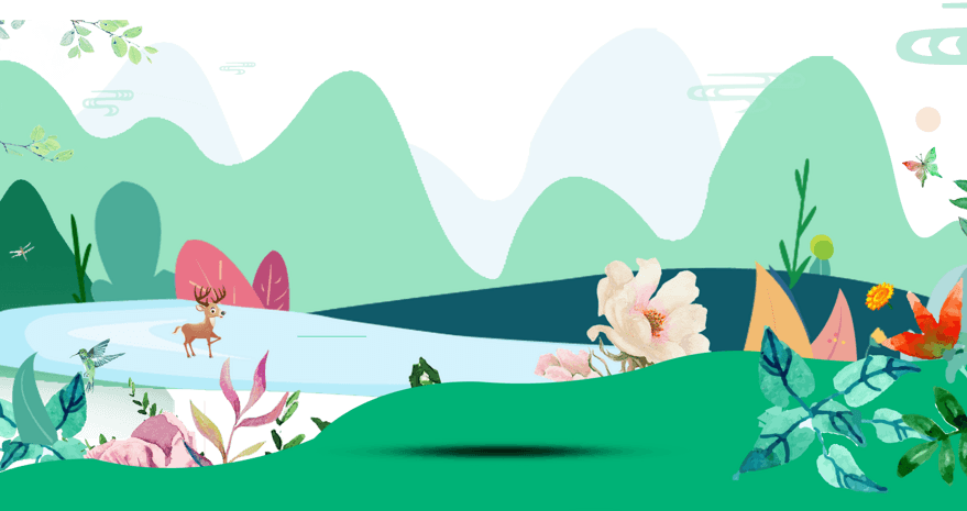 卡通手绘山景背景