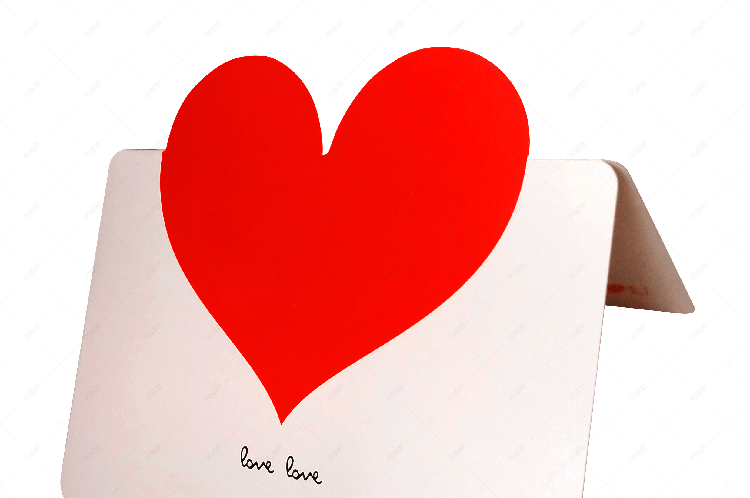 生日贺卡节日礼物红色爱心