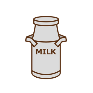 卡通手绘牛奶瓶子