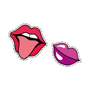嘴唇卡通素材pngpsd2000*2000嘴唇亲吻口红色号唇印pngpsd2000*2000