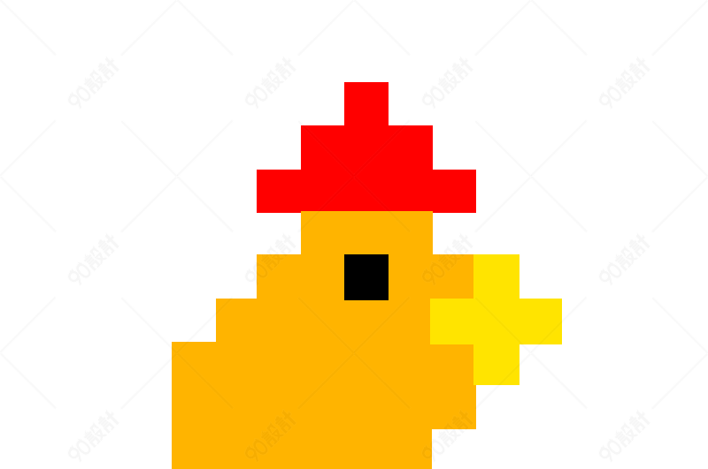 像素鸡【免抠元素png】-90设计网