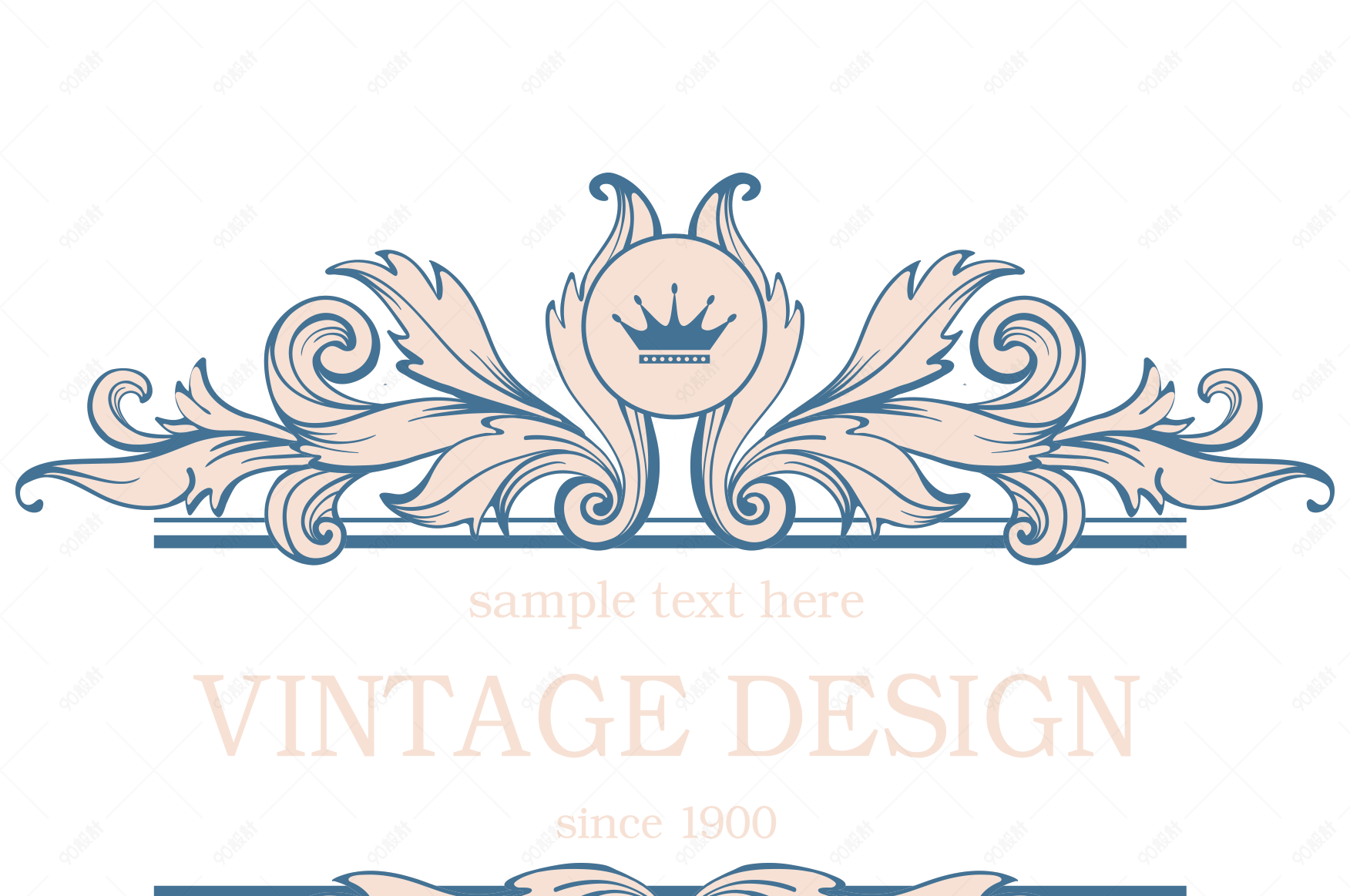 标题栏花边矢量【免抠元素png】-90设计网