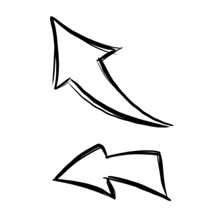 卡通手绘左箭头简笔画