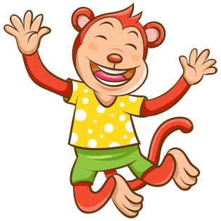 pngpsd2000*2000调皮小猴子卡通形象元素pngpsd2000*2