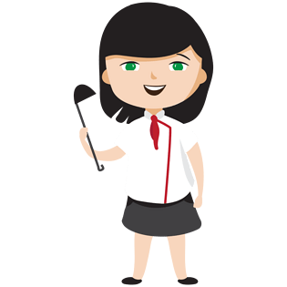 卡通服务员学徒