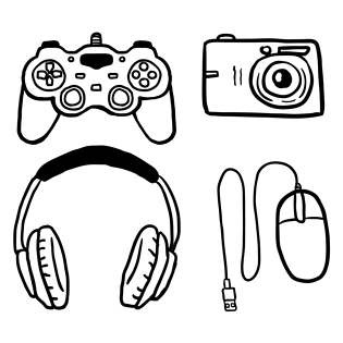 简笔手绘电子产品