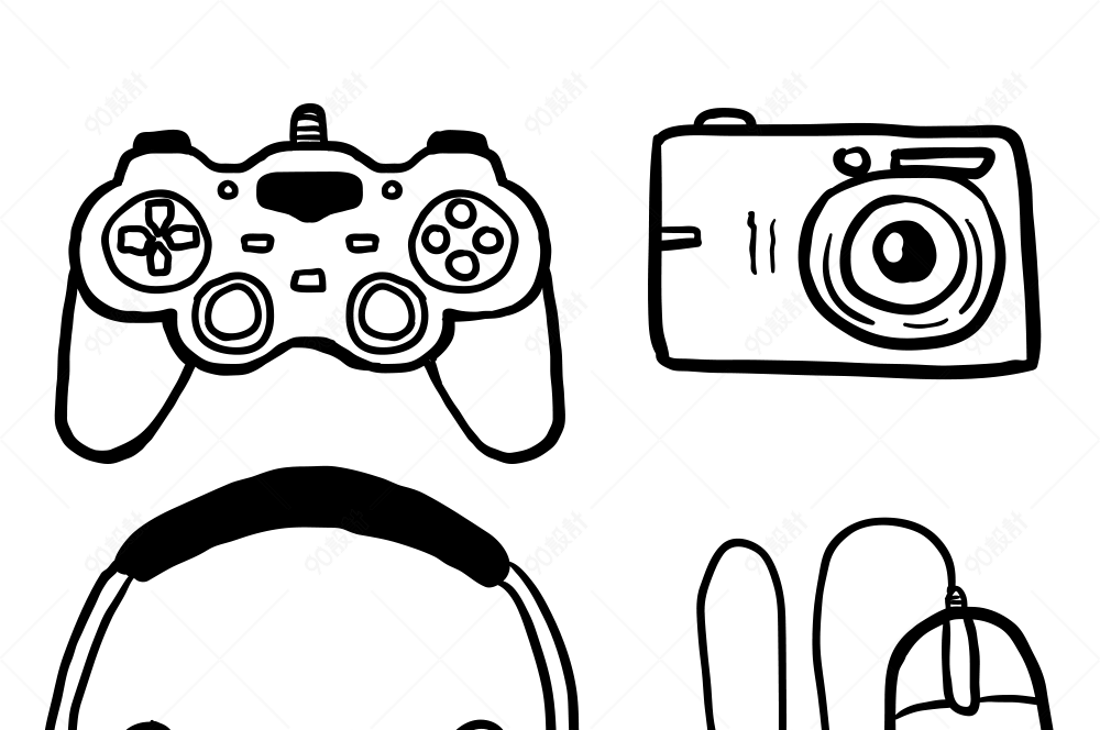 简笔手绘电子产品