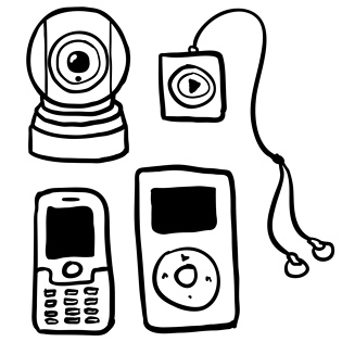 简笔手绘电子产品