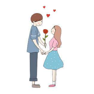 5d小清新山村建筑房子手绘插画pngpsd2000*2000春夏卡通唯美清新花