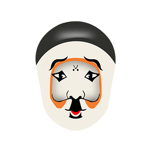 中国国粹丑角脸谱元素