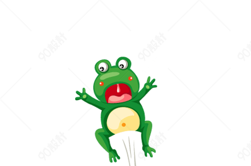 跳跃的青蛙卡通插画