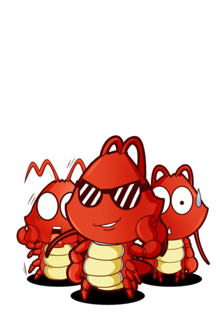 手绘卡通小龙虾图片大全