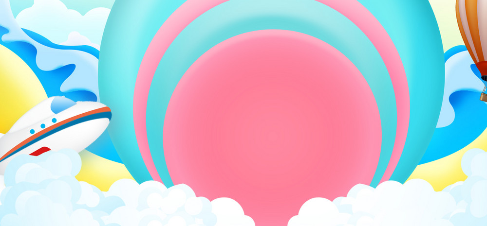 炫彩卡通时尚六一儿童服装海报背景