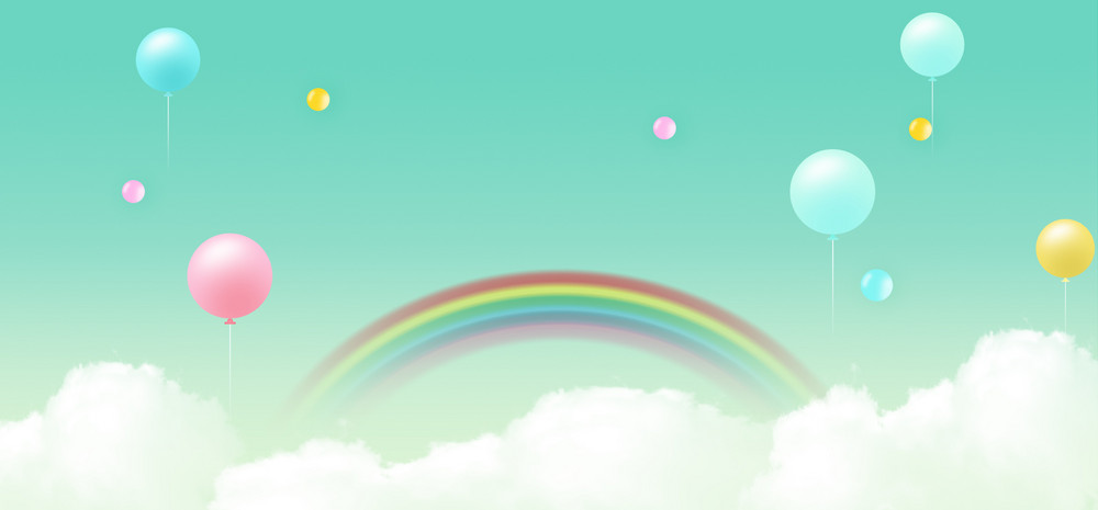 水绿色简约可爱童装上新海报背景