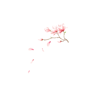 手绘桃花矢量素材