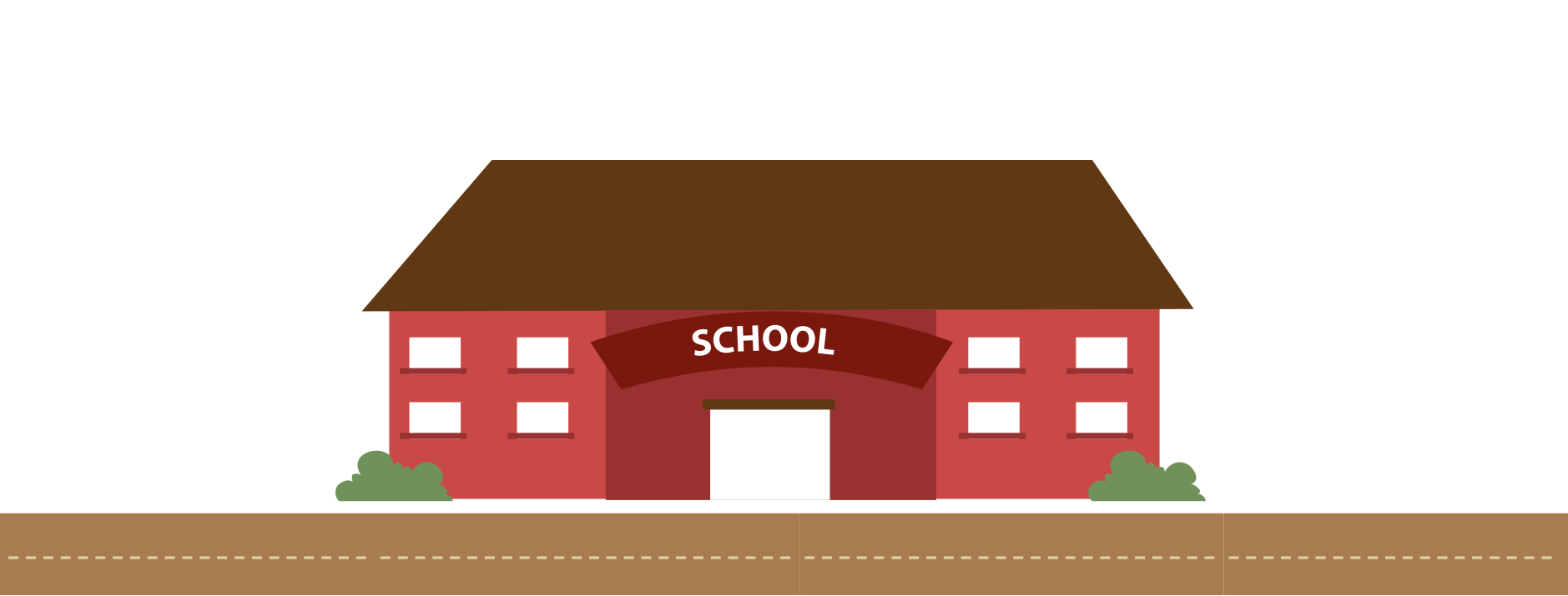 卡通学校马路图案图片