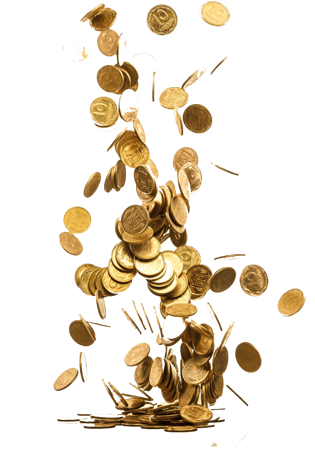 散落金币