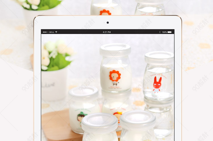 清新风布丁杯详情页PSD模板