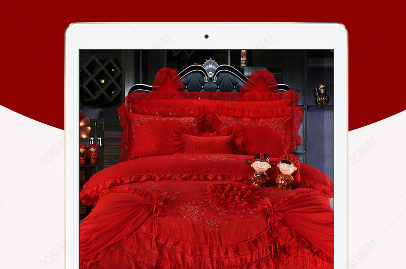 淘宝天猫婚礼婚庆四件套详情页PSD描述