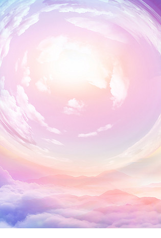 手绘纹理手绘卡通清新简约天空海报背景