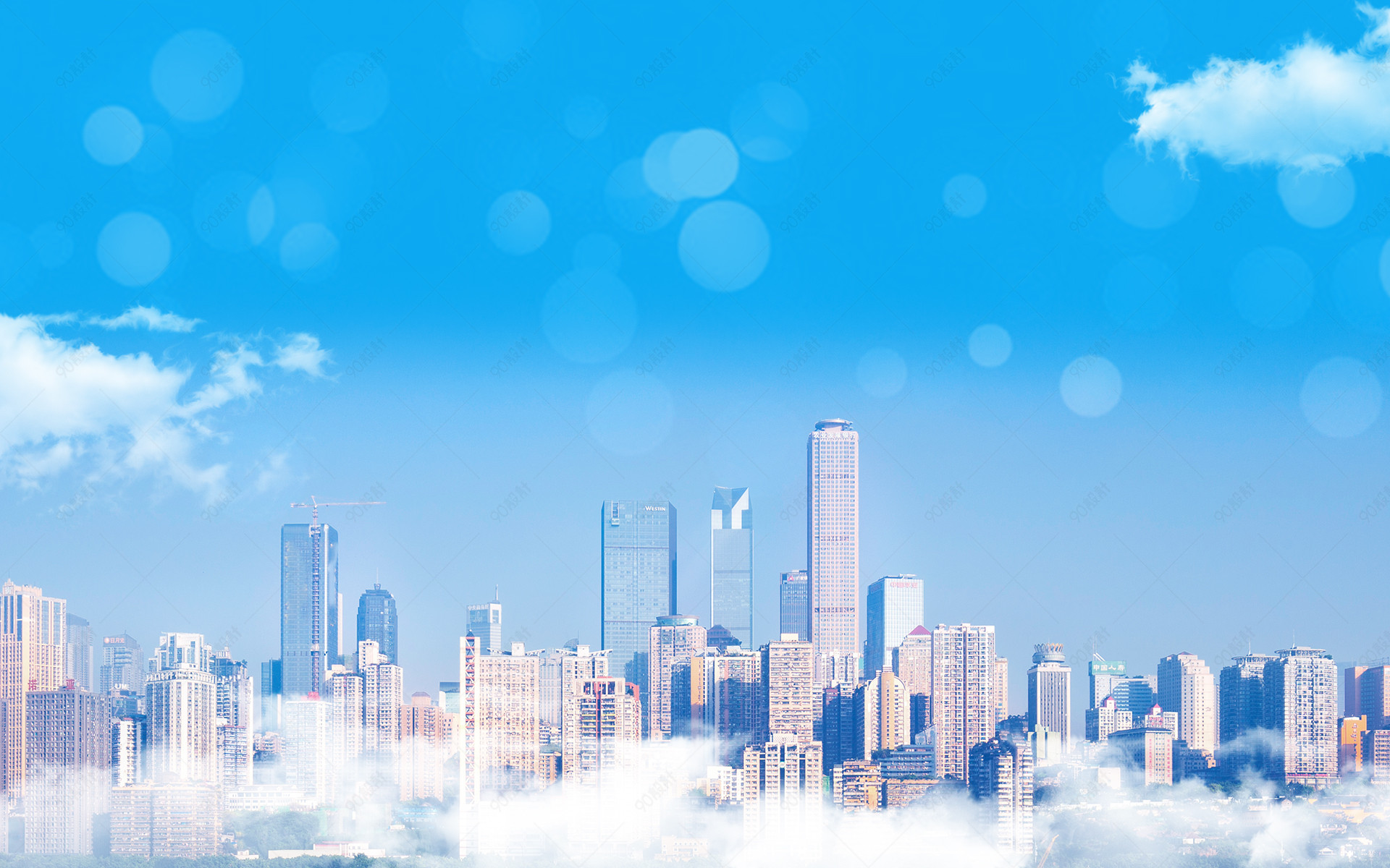 商务城市科技摄影智能未来大气海报背景