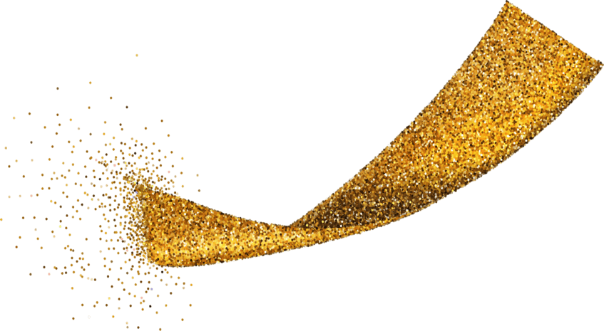 金色彩带粒子飘散