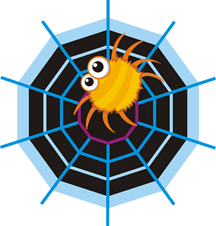 手绘矢量原创蜘蛛网蜘蛛