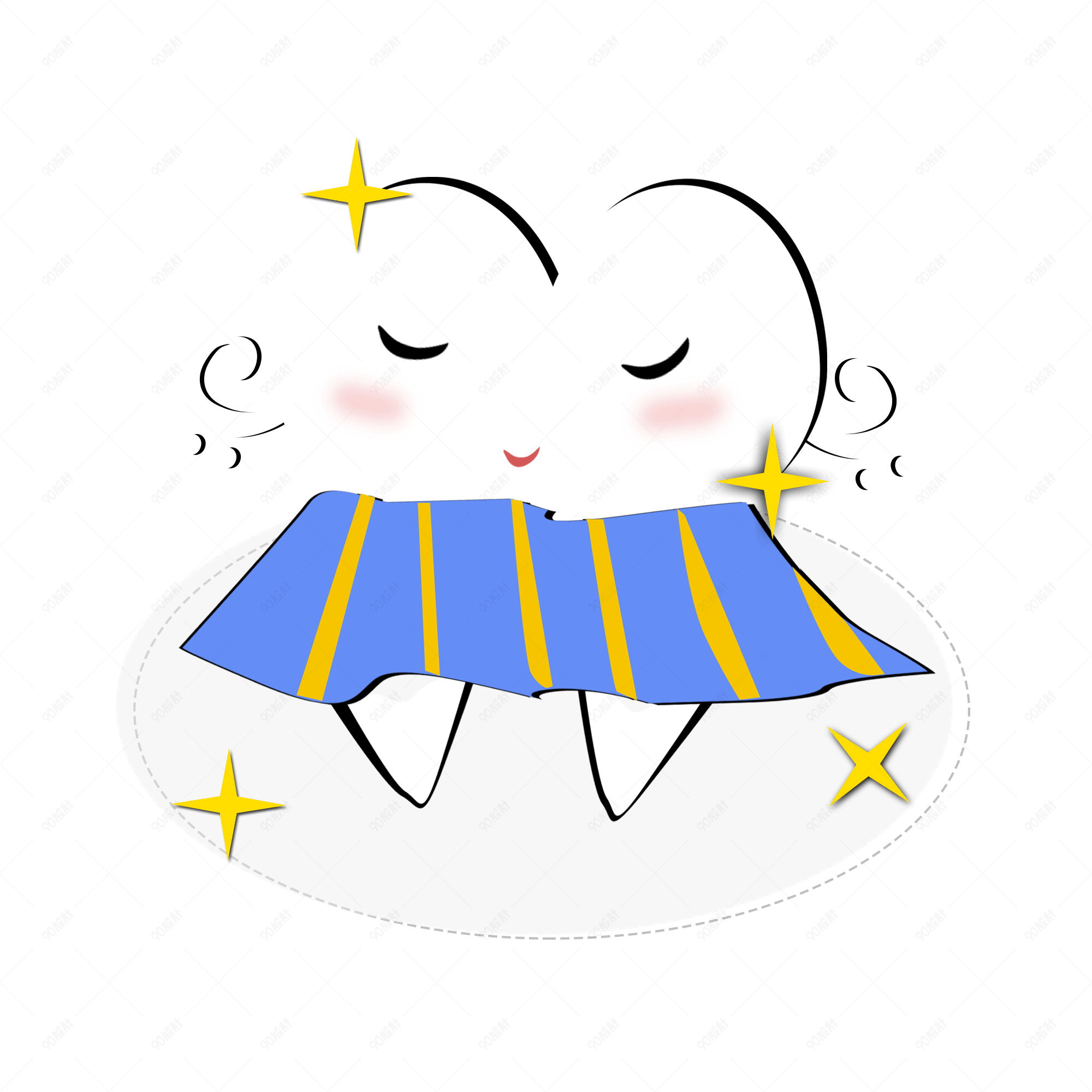 爱牙牙齿小可爱闪亮漫画图图标png