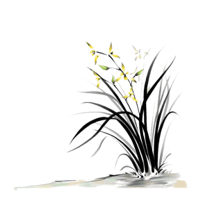 兰花水墨花图片大全